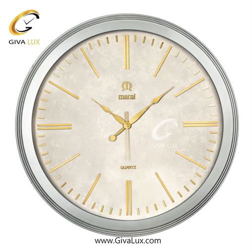 ساعت دیواری اورجینال مارال پلاستیک فشرده ABS طوسی| کد رفرنس 6503 6503-3.jpg