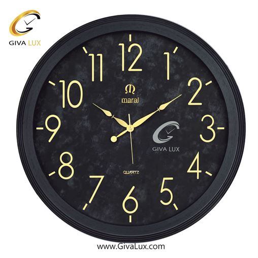 ساعت دیواری اورجینال مارال پلاستیک فشرده ABS مشکی| کد رفرنس 6506