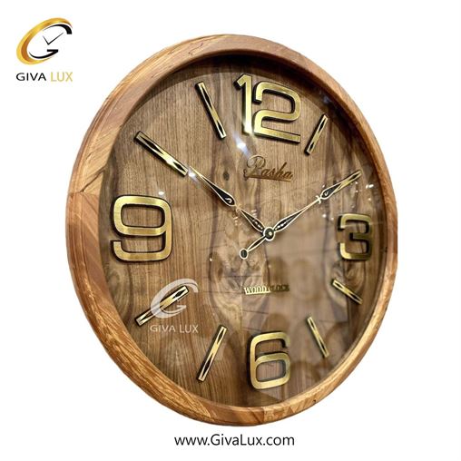 ساعت دیواری اورجینال پاشا چوب قهوه ای| کد رفرنس 652