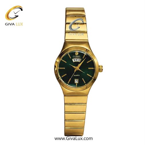 ساعت مچی اورجینال زنانه کوبل | COBEL  طلایی | طلایی| سبز یشمی تیره| کد رفرنس 6533L 6533L-1.jpg