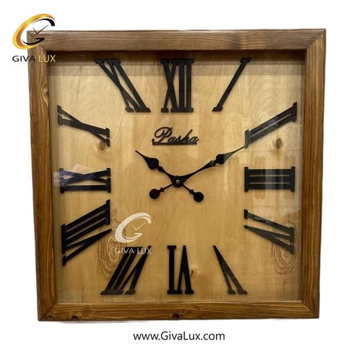 ساعت دیواری اورجینال پاشا چوب قهوه ای| کد رفرنس 6562