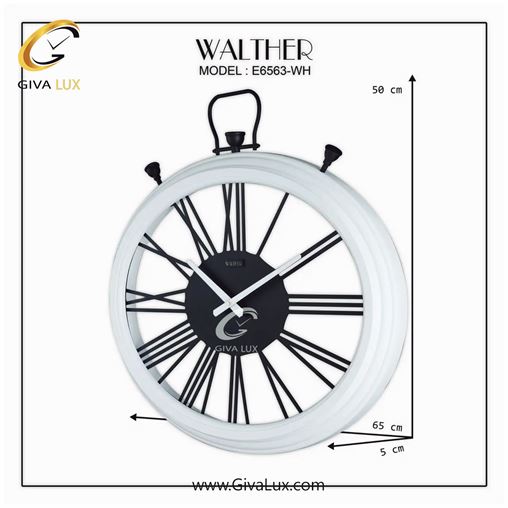 ساعت دیواری اورجینال والتر چوب-آلیاژ فلزی سفید| کد رفرنس 6563WH 6563-WH-2.jpg