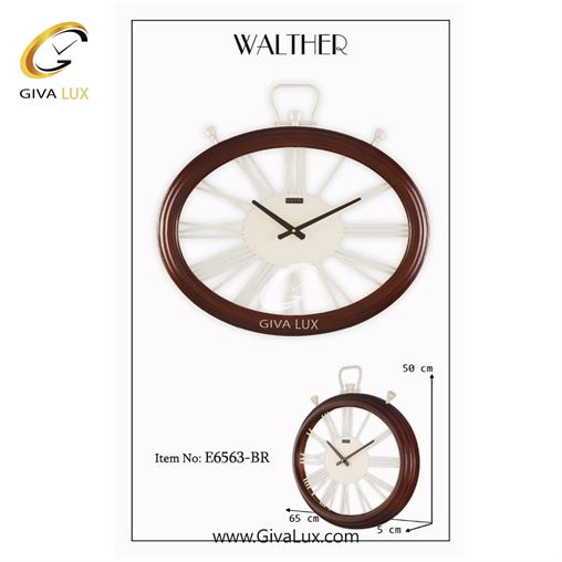 ساعت دیواری اورجینال والتر آلیاژ فلزی-چوب شیری| کد رفرنس 6563NE 6563BR-1.jpg