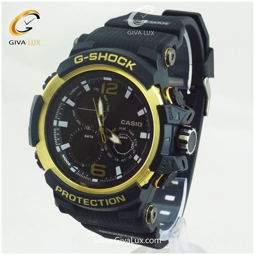 ساعت مچی اسپرت کاسیو جیشاک G-shock دو زمانه مشکی