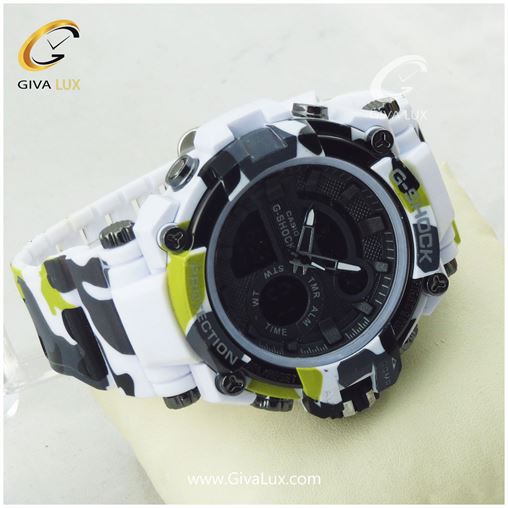 ساعت مچی اسپرت کاسیو جیشاک G-shock دو زمانه چریکی