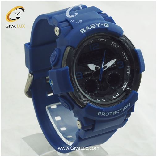 ساعت مچی اسپرت کاسیو جی شاک (BABY-G) آبی کاربنی