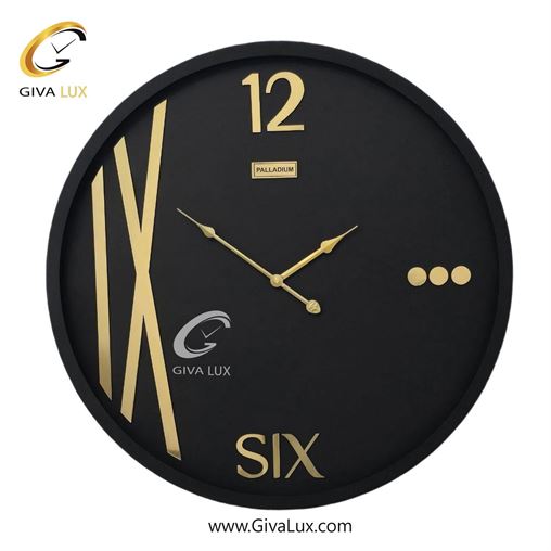 ساعت دیواری اورجینال پالادیوم آلیاژ فلزی مشکی| کد رفرنس 702