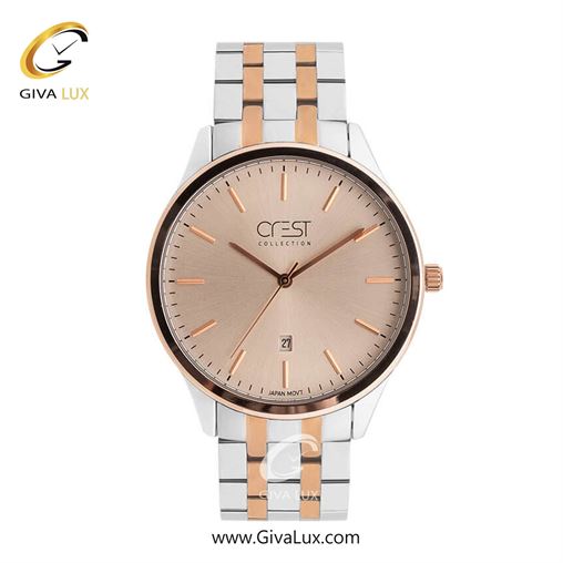 ساعت مچی اورجینال مردانه کرست | Crest  رزگلد | رزگلد-نقره ای| مشکی| کد رفرنس Crest 6701-1 6701-2G.jpg