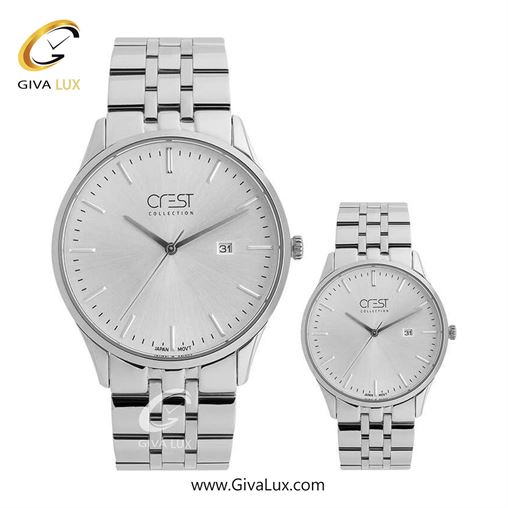 ساعت مچی اورجینال ست کرست | Crest  نقره ای | نقره ای| نقره ای| کد رفرنس Crest 6703-4