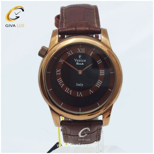 ساعت مردانه تک موتور بندچرمی ونیز