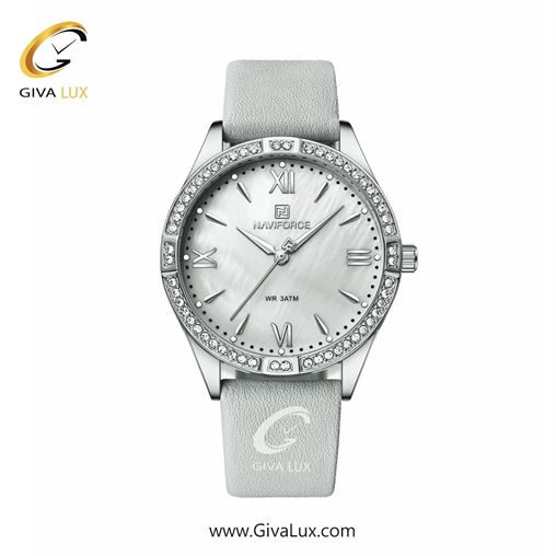 ساعت مچی زنانه بند چرمی دورنگین ناوی فورس (نیوی فورس) NF5038 S/W 683_5038SS.jpg
