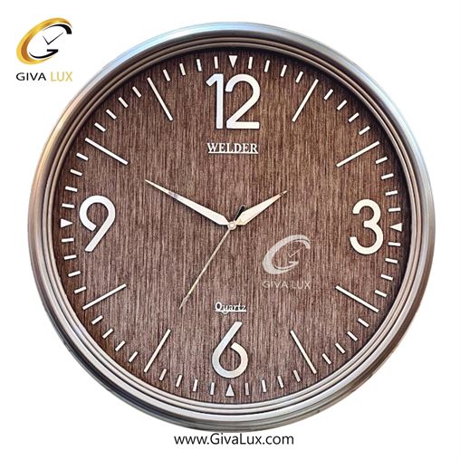 ساعت دیواری اورجینال ولدر PVC طوسی| کد رفرنس 7010