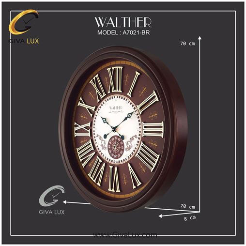ساعت دیواری اورجینال والتر چوب قهوه ای| کد رفرنس 7021BR 7021-BR-3.jpg