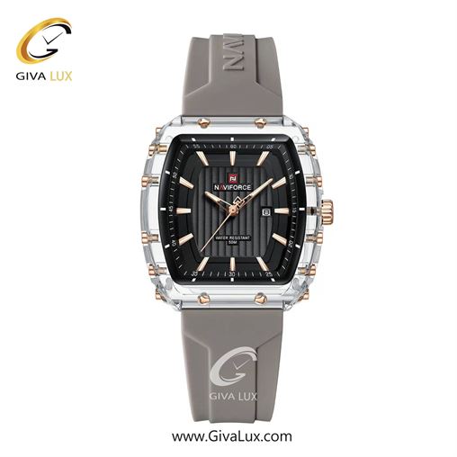 ساعت مچی اورجینال زنانه ناوی فورس|Naviforce|نوی فورس|نیوی فورس نقره ای | طوسی| مشکی| کد رفرنس NF7124 S/B/GY