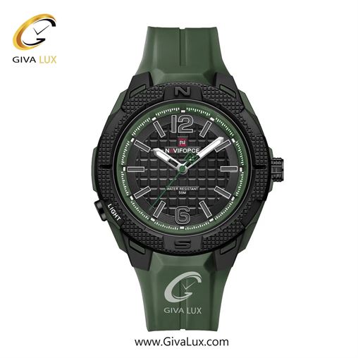 ساعت مچی اورجینال مردانه ناوی فورس|Naviforce|نوی فورس|نیوی فورس مشکی | سبز یشمی تیره| مشکی| کد رفرنس NF7126 GN/B/GN