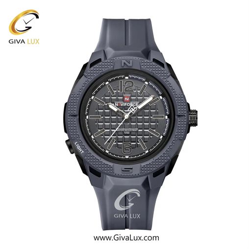 ساعت مچی اورجینال مردانه ناوی فورس|Naviforce|نوی فورس|نیوی فورس طوسی | طوسی| طوسی| کد رفرنس NF7126 T.GY/T.GY
