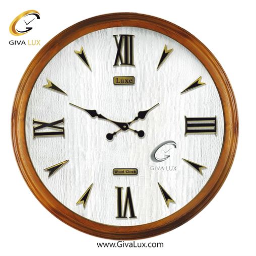 ساعت دیواری چوب لوکس عرض قاب 75 سانتیمتر | گردویی | کد رفرنس 7510