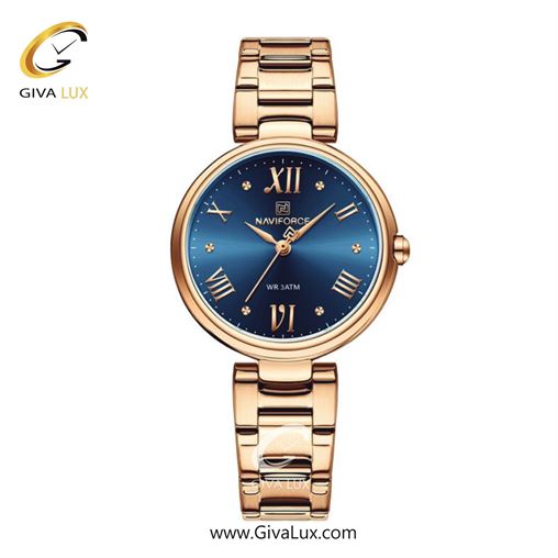 ساعت مچی زنانه بندفلزی ناوی فورس(نیوی فورس)رز گلد NF5030 RG/BE 791_5030Ro-Blu.jpg