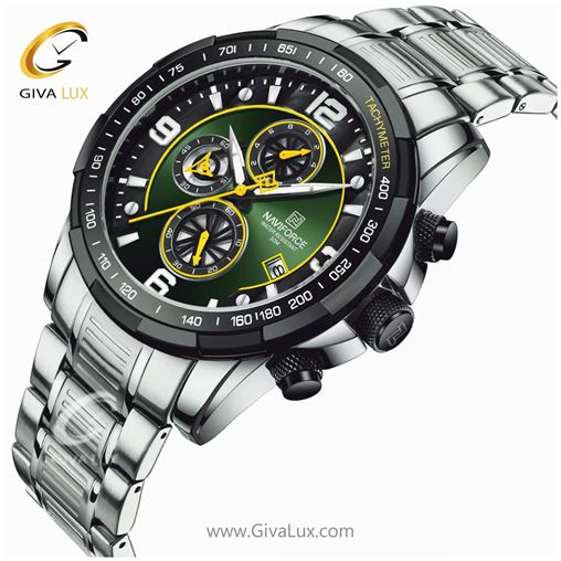 ساعت مچی مردانه بند فلزی  سه موتوره کورنوگراف مدل NF8020 8020SGN1.jpg