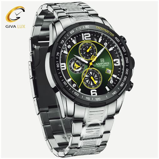 ساعت مچی مردانه بند فلزی  سه موتوره کورنوگراف مدل NF8020 8020SGN2.jpg