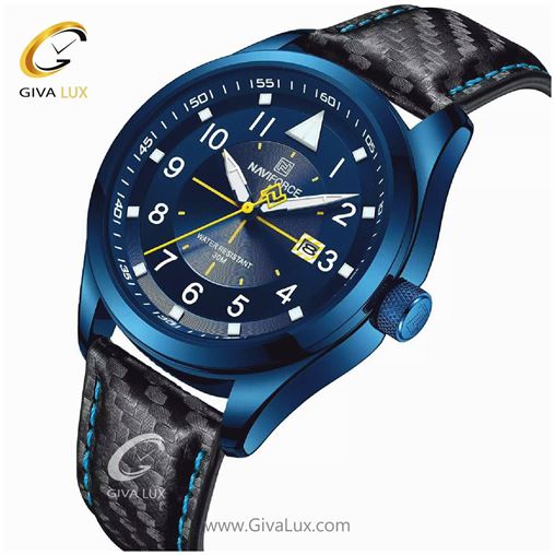 ساعت مچی مردانه بند چرم مشکی نوی فورس NF8022 8022bbe1.jpg