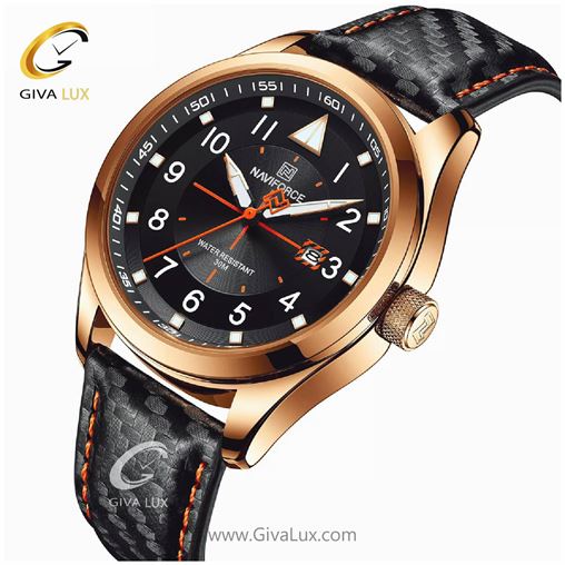 ساعت مچی مردانه بند چرم طوسی نوی فورس NF8022 8022brg1.jpg