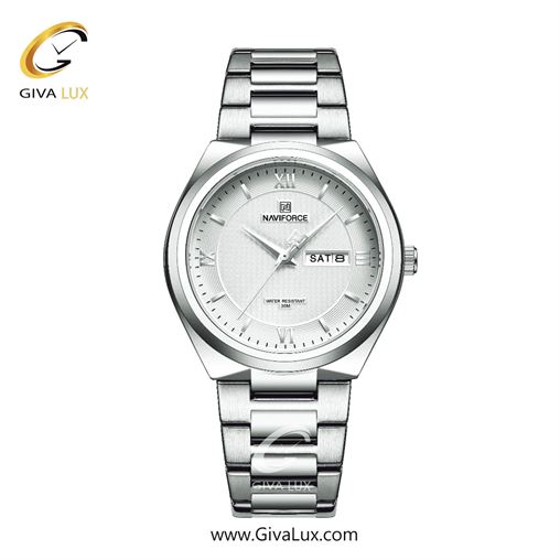 ساعت مچی مردانه بند فلزی ناوی فورس(نیوی فورس)استیل تقویم دار NF8030 S/W  8030SSS.jpg