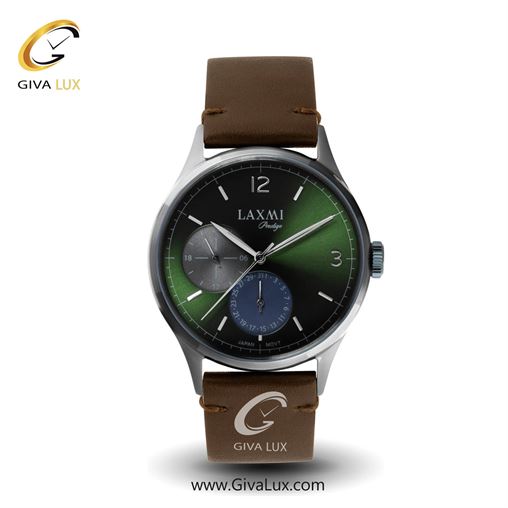 ساعت مچی اورجینال مردانه لاکسمی | LAXMI سه موتوره فول تایم خاکی | قهوه ای| قهوه ای| کد رفرنس 8050-2 8050-4.jpg