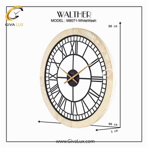 ساعت دیواری اورجینال والتر چوب-آلیاژ فلزی کرم| کد رفرنس 8071WW 8071-WW-2.jpg