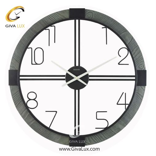 ساعت دیواری اورجینال والتر چوب-آلیاژ فلزی سفید| کد رفرنس 8072White Wash 8072-GR-BL.jpg