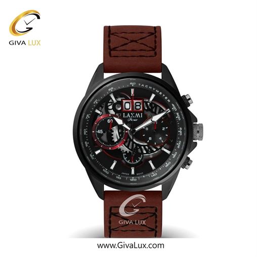 ساعت مچی اورجینال مردانه لاکسمی سه موتوره کرنوگراف مشکی | قهوه ای| مشکی| کد رفرنس 8105-4