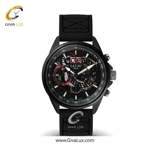 ساعت مچی اورجینال مردانه لاکسمی سه موتوره کرنوگراف مشکی | مشکی| مشکی| کد رفرنس 8105-7