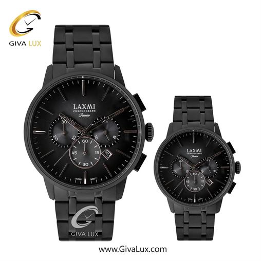 ساعت مچی اورجینال ست لاکسمی سه موتوره کرنوگراف مشکی | مشکی| مشکی| کد رفرنس زنانه: 8119-2L ، مردانه: 8119-2G