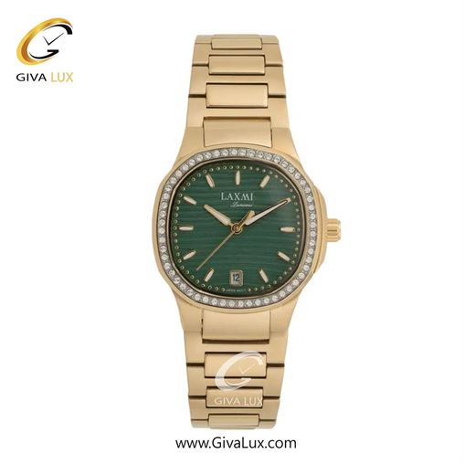 ساعت مچی اورجینال زنانه لاکسمی طلایی | طلایی| سبز یشمی تیره| کد رفرنس 8170-1