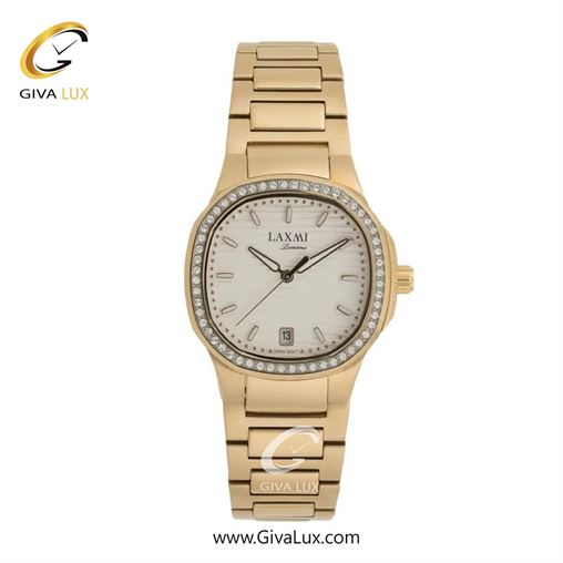 ساعت مچی اورجینال زنانه لاکسمی طلایی | طلایی| سفید| کد رفرنس 8170-4