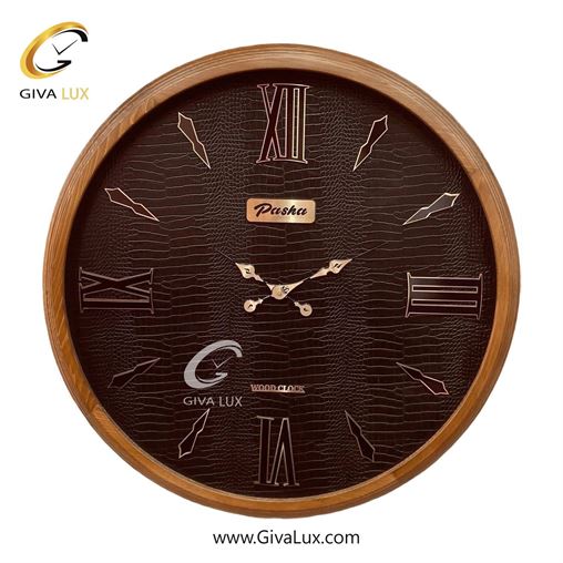ساعت دیواری اورجینال پاشا چوب قهوه ای| کد رفرنس 852