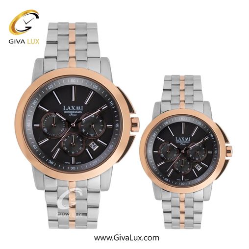 ساعت مچی اورجینال ست لاکسمی سه موتوره کرنوگراف رزگلد | رزگلد-نقره ای| دودی|تیتانیوم| کد رفرنس زنانه: 8552-9L ، مردانه: 8552-9G