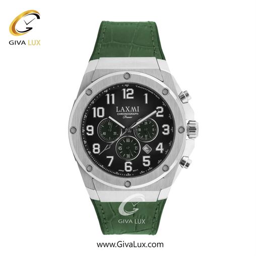ساعت مچی اورجینال مردانه لاکسمی سه موتوره کرنوگراف نقره ای | سبز| مشکی| کد رفرنس 8554-3