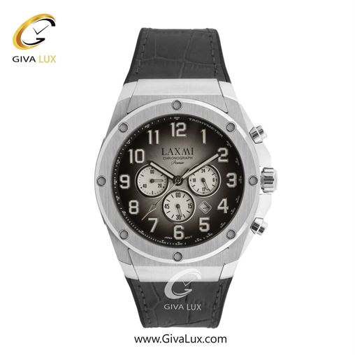 ساعت مچی اورجینال مردانه لاکسمی سه موتوره کرنوگراف نقره ای | مشکی| دودی|تیتانیوم-مشکی| کد رفرنس 8554-4