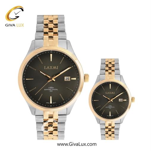 ساعت مچی اورجینال ست لاکسمی طلایی | نقره ای-طلایی| دودی|تیتانیوم| کد رفرنس زنانه: 8561-7L ، مردانه: 8561-7G