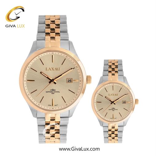 ساعت مچی اورجینال ست لاکسمی رزگلد | نقره ای-رزگلد| رزگلد| کد رفرنس زنانه: 8561-8L ، مردانه: 8561-8G