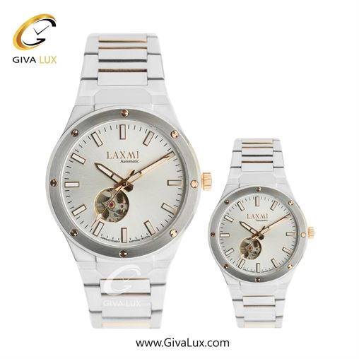ساعت مچی اورجینال ست لاکسمی نقره ای | نقره ای-رزگلد| نقره ای| کد رفرنس زنانه: 8569-5L، مردانه:8569-5G