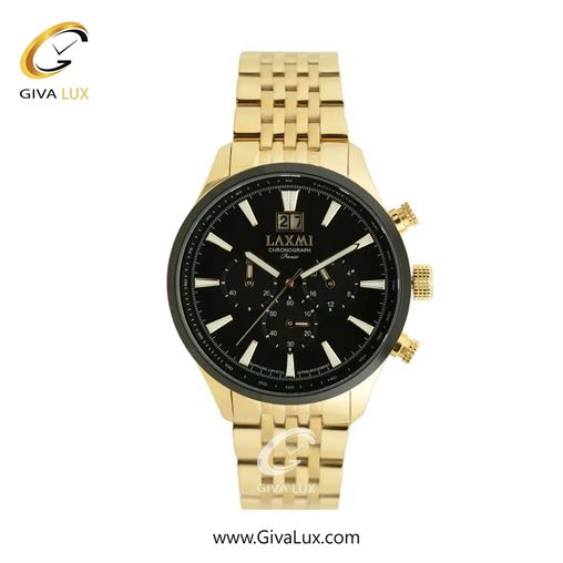 ساعت مچی اورجینال مردانه لاکسمی سه موتوره کرنوگراف مشکی | طلایی| مشکی| کد رفرنس 1-8570
