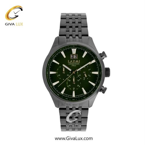 ساعت مچی اورجینال مردانه لاکسمی سه موتوره کرنوگراف تیتانیوم | تیتانیوم| سبز یشمی تیره| کد رفرنس 3-8570