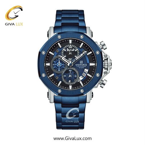 ساعت مچی اورجینال مردانه ناوی فورس|Naviforce|نوی فورس|نیوی فورس سه موتوره کرنوگراف آبی کاربنی-نقره ای | آبی کاربنی| مشکی-آبی کاربنی| کد رفرنس NF8065 S/BE/BE 861_NF8065-SBEBE.jpg