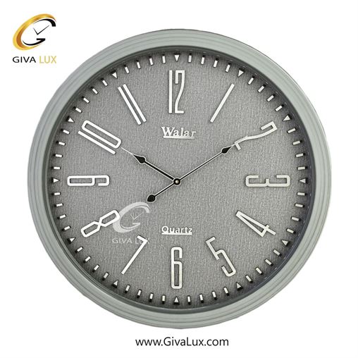 ساعت دیواری اورجینال والار PVC طوسی| کد رفرنس 602