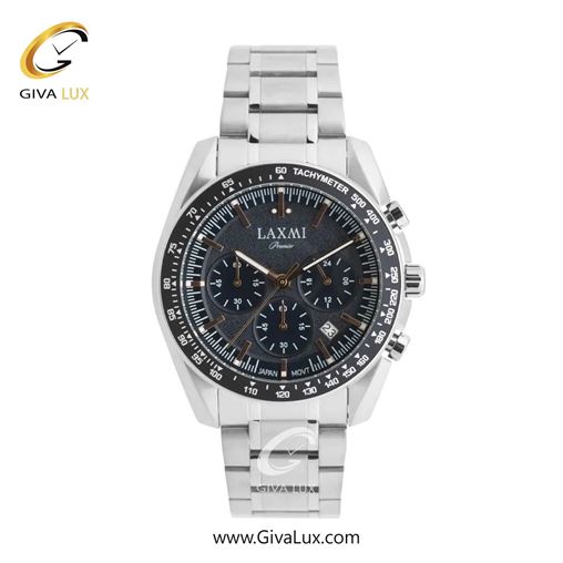 ساعت مچی اورجینال مردانه لاکسمی سه موتوره کرنوگراف نقره ای | نقره ای| سرمه ای| کد رفرنس 2-8817