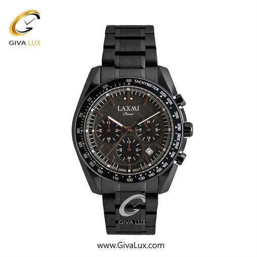 ساعت مچی اورجینال مردانه لاکسمی سه موتوره کرنوگراف مشکی | مشکی| مشکی| کد رفرنس 4-8817