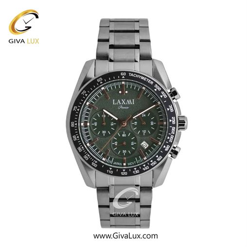 ساعت مچی اورجینال مردانه لاکسمی سه موتوره کرنوگراف تیتانیوم | تیتانیوم| سبز یشمی تیره| کد رفرنس 4-8817