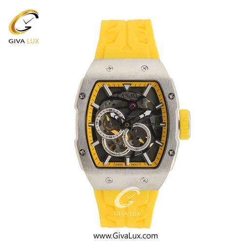 ساعت مچی اورجینال مردانه لاکسمی دو موتوره زیر ثانیه نقره ای | زرد| دودی|تیتانیوم| کد رفرنس 8820-2